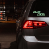 Naklejka LED Fake Taxi - Panel na szybę samochodu - obrazek 4