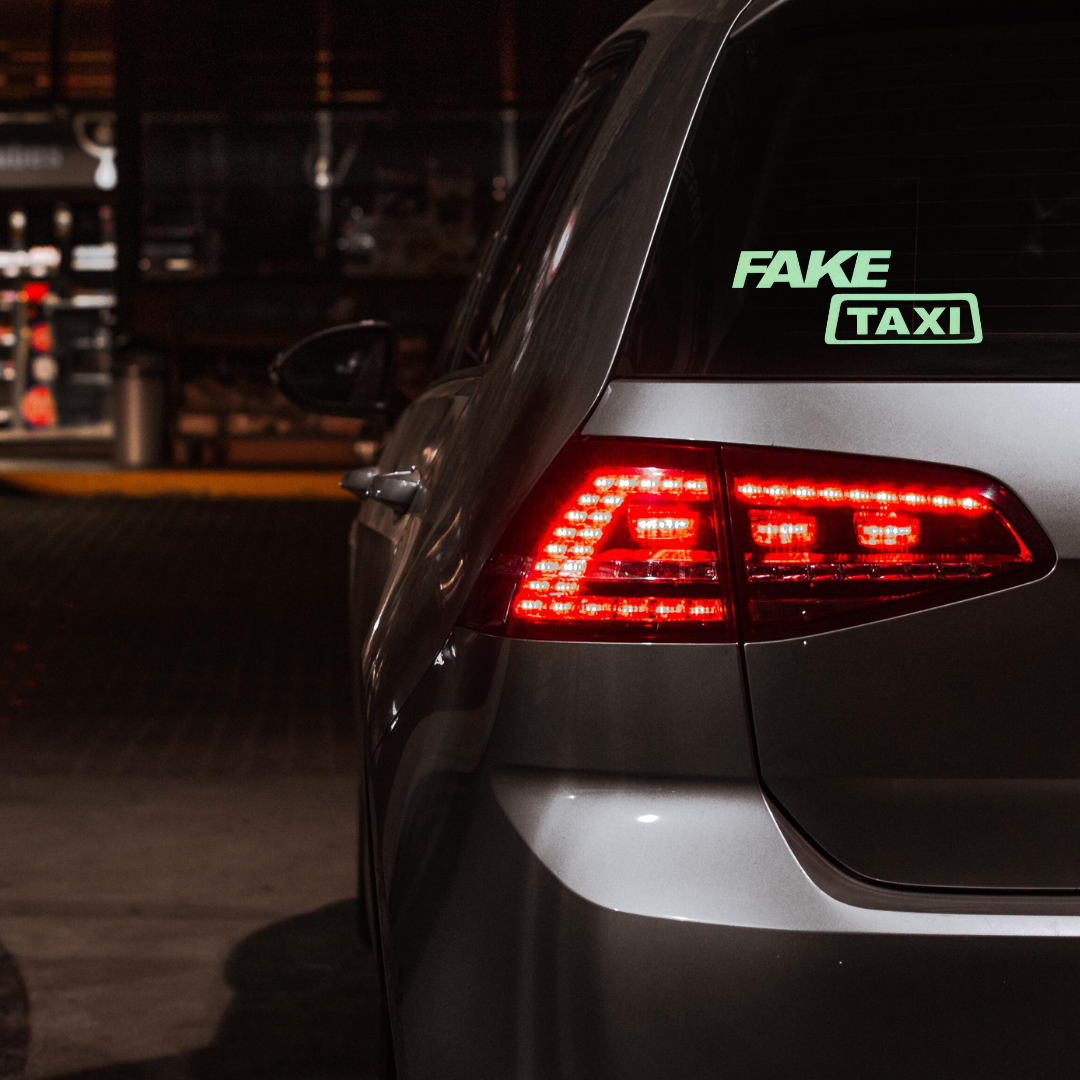 Naklejka LED Fake Taxi - Panel na szybę samochodu - obrazek 4