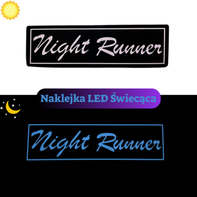 Naklejka LED Night Runner - Panel na szybę samochodu