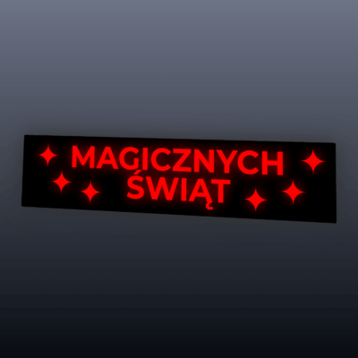 Alternative view of Świąteczna naklejka LED na szybę auta Magicznych Świąt