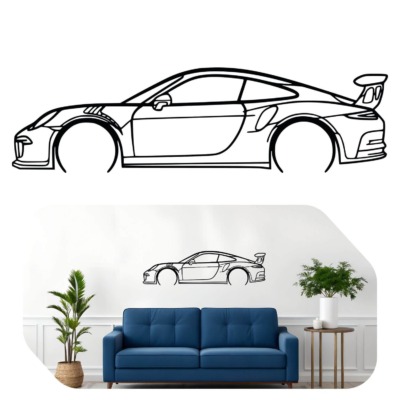Naklejka Porsche 911 na ścianę 100×28 cm W1