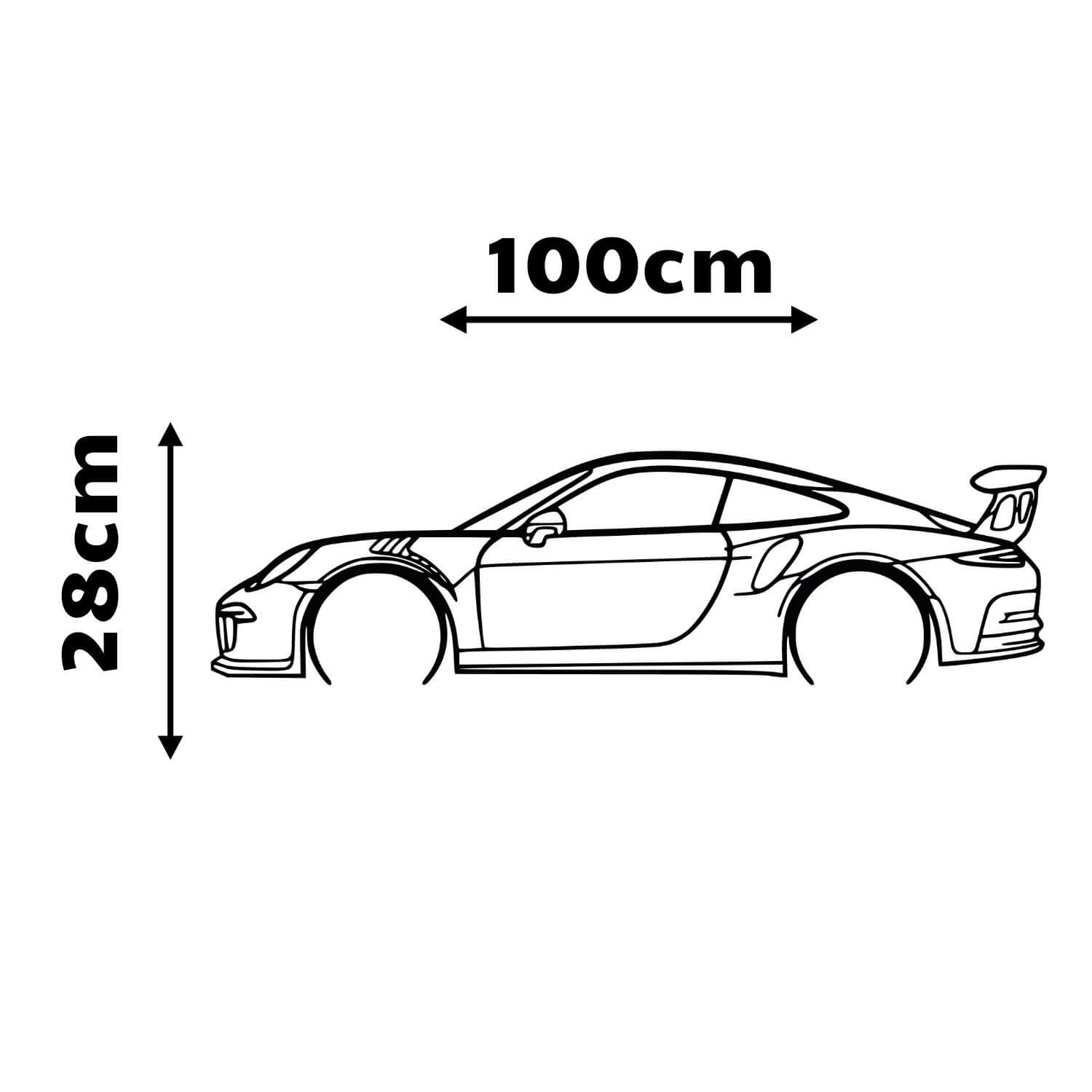 Naklejka Porsche 911 na ścianę 100×28 cm W1 - obrazek 3