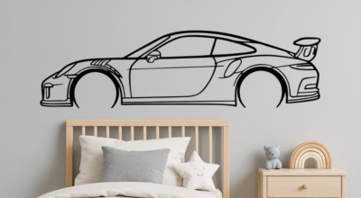 Alternative view of Naklejka Porsche 911 na ścianę 100×28 cm W1
