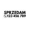 Naklejka na samochód Sprzedam + numer telefonu – bez tła, różne kolory
