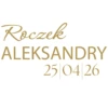 Naklejka ROCZEK z imieniem i datą 60 cm – personalizowana dekoracja na urodziny - obrazek 4