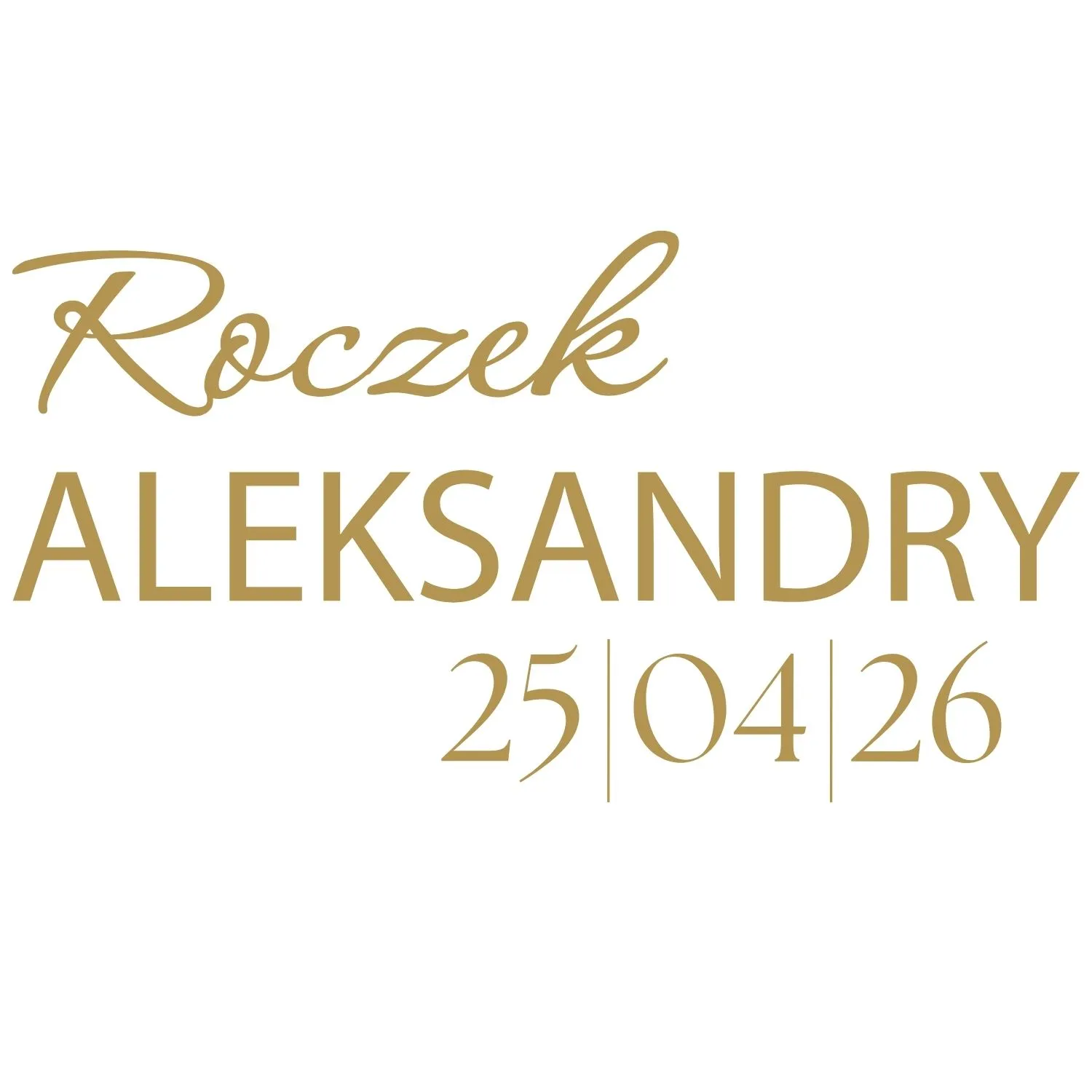 Naklejka ROCZEK z imieniem i datą 60 cm – personalizowana dekoracja na urodziny - obrazek 4