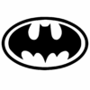 Naklejka BATMAN znak na samochód, auto, szybę