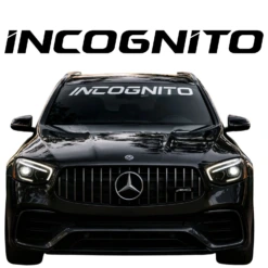 Naklejka na szybę INCOGNITO 100x9 cm – pas przedni na auto