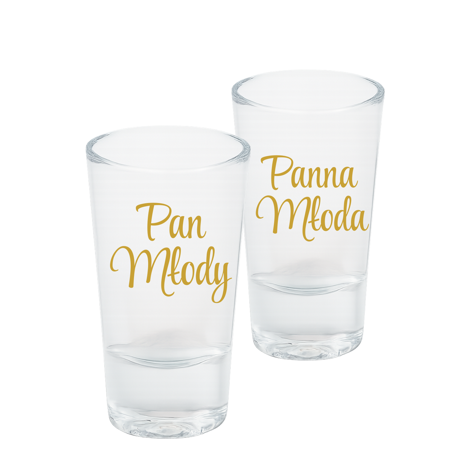 Oszukane kieliszki do wódki weselne Panna Młoda Pan Młody - obrazek 4
