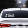 Naklejka na samochód LEWY PAS TO NIE KÓŁKO RÓŻAŃCOWE - obrazek 3
