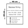 Naklejka godziny otwarcia na drzwi 40×50 cm - obrazek 3