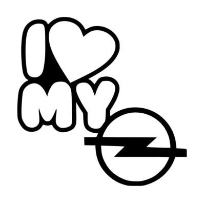 Naklejka I love my Opel