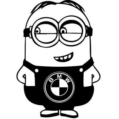 Naklejka Minionek BMW
