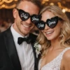 Personalizowane okulary w kształcie serca na wesele urodziny - obrazek 4