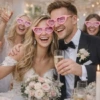 Personalizowane okulary w kształcie serca na wesele urodziny - obrazek 7