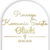 Naklejka Pierwsza Komunia Święta imię + data PERSONALIZACJA
