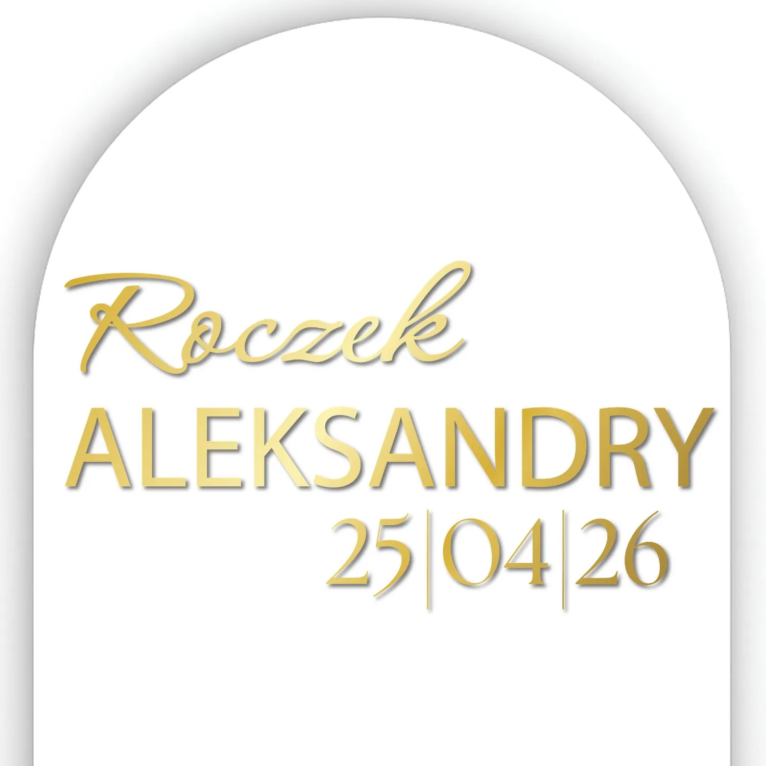 Naklejka ROCZEK z imieniem i datą 60 cm – personalizowana dekoracja na urodziny