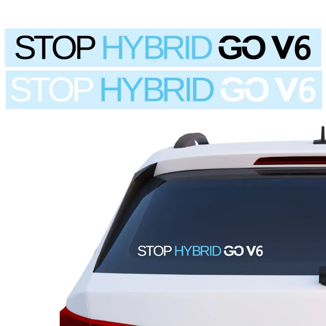Naklejka STOP HYBRID GO V6